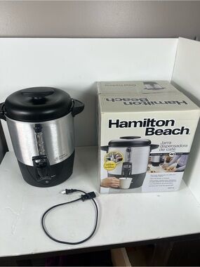 Hamilton Beach Coffee Urn / Dispenser in Stainless Steel and Black